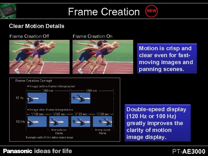Frame Creation NEW Clear Motion Details Frame Creation Off Frame Creation On Motion is