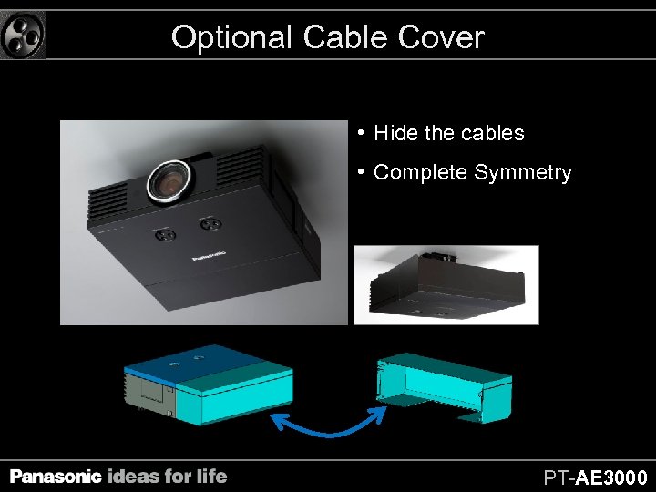 Optional Cable Cover • Hide the cables • Complete Symmetry PT-AE 3000 