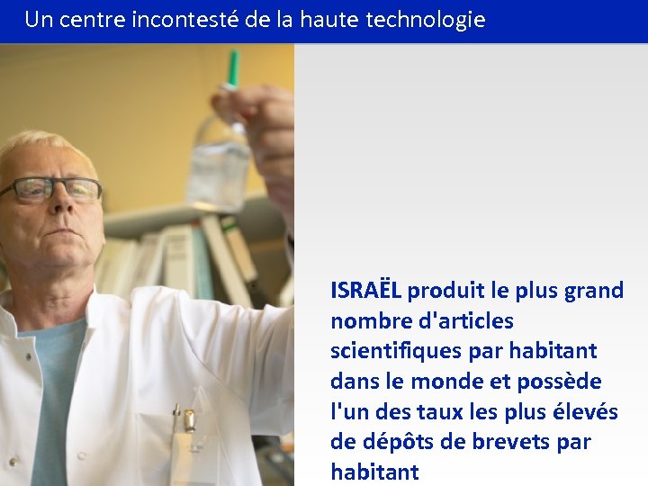 Un centre incontesté de la haute technologie ISRAËL produit le plus grand nombre d'articles