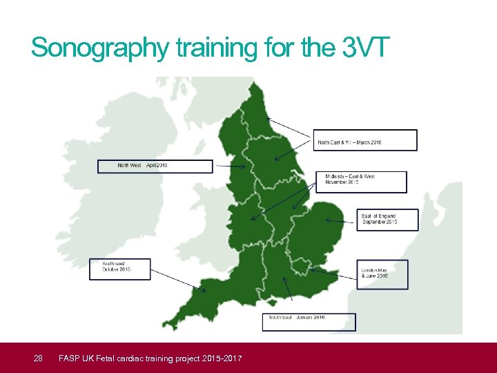 Sonography training for the 3 VT 28 FASP UK Fetal cardiac training project 2015
