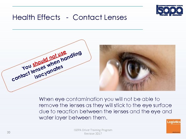 Health Effects - Contact Lenses e g t us ndlin o n a uld