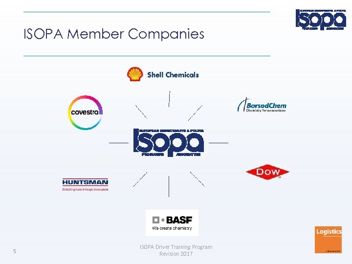 ISOPA Member Companies 5 ISOPA Driver Training Program Revision 2017 