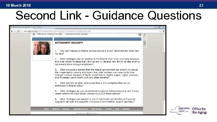 18 March 2018 23 Second Link - Guidance Questions 