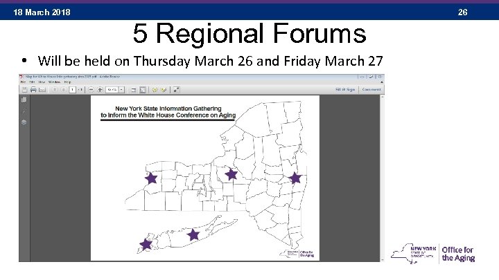 18 March 2018 26 5 Regional Forums • Will be held on Thursday March