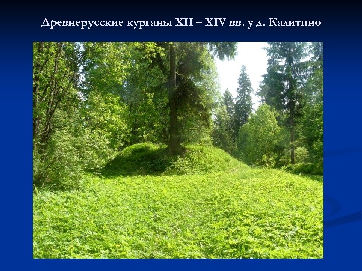 Древнерусские курганы XII – XIV вв. у д. Калитино 