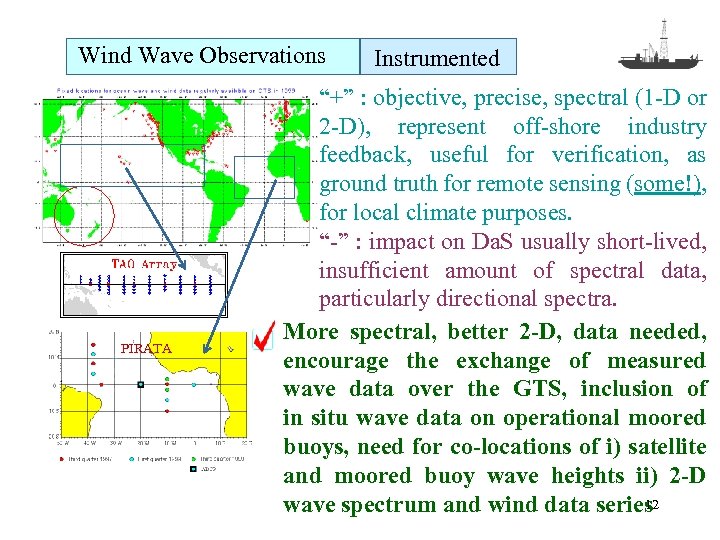 Wind Wave Observations PIRATA Instrumented “+” : objective, precise, spectral (1 -D or 2