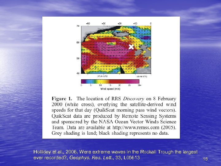 Holliday et al. , 2006. Were extreme waves in the Rockall Trough the largest