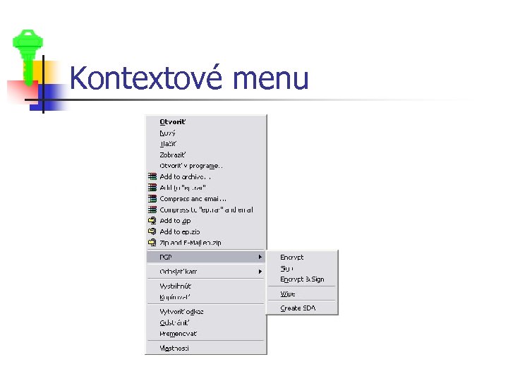 Kontextové menu 