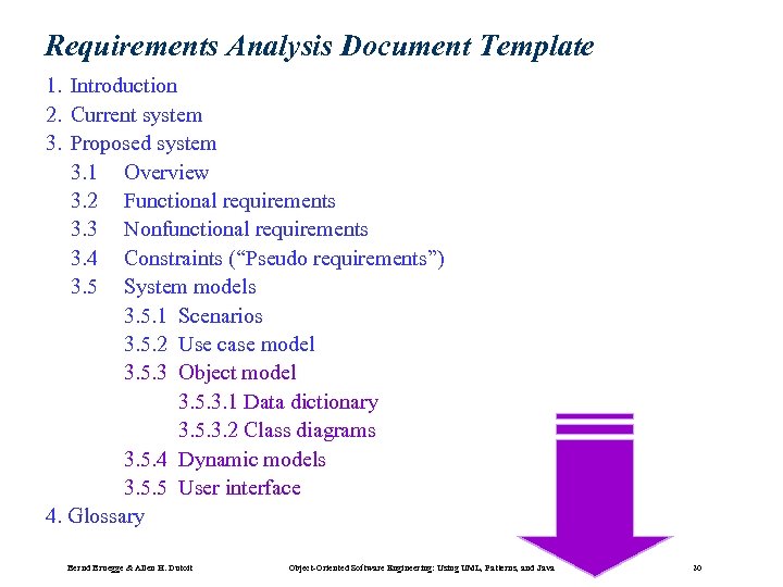 Requirements Analysis Document Template 1. Introduction 2. Current system 3. Proposed system 3. 1