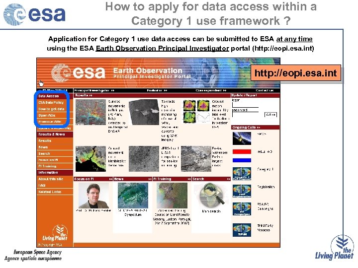 How to apply for data access within a Category 1 use framework ? Application