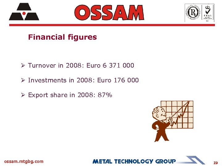 Financial figures Ø Turnover in 2008: Euro 6 371 000 Ø Investments in 2008: