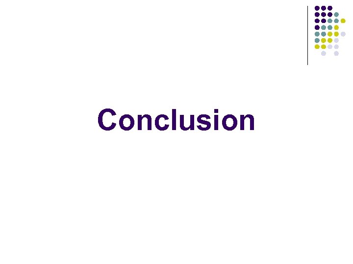 Conclusion 