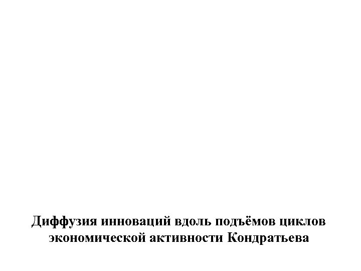 Диффузия инноваций вдоль подъёмов циклов экономической активности Кондратьева 