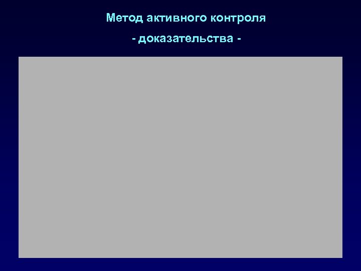 Метод активного контроля - доказательства - 