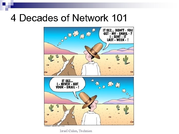 4 Decades of Network 101 Israel Cidon, Technion 