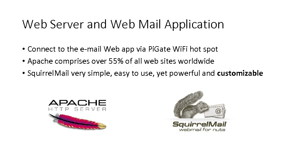 Web Server and Web Mail Application • Connect to the e-mail Web app via