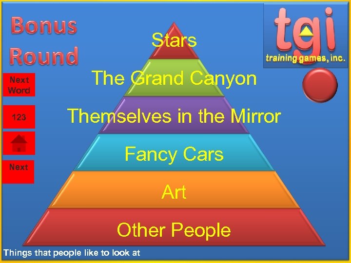 Stars Next Word 123 Next The Grand Canyon Themselves in the Mirror Fancy Cars