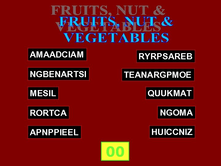 AMAADCIAM NGBENARTSI RYRPSAREB TEANARGPMOE MESIL QUUKMAT NGOMA RORTCA HUICCNIZ APNPPIEEL 00 01 02 03