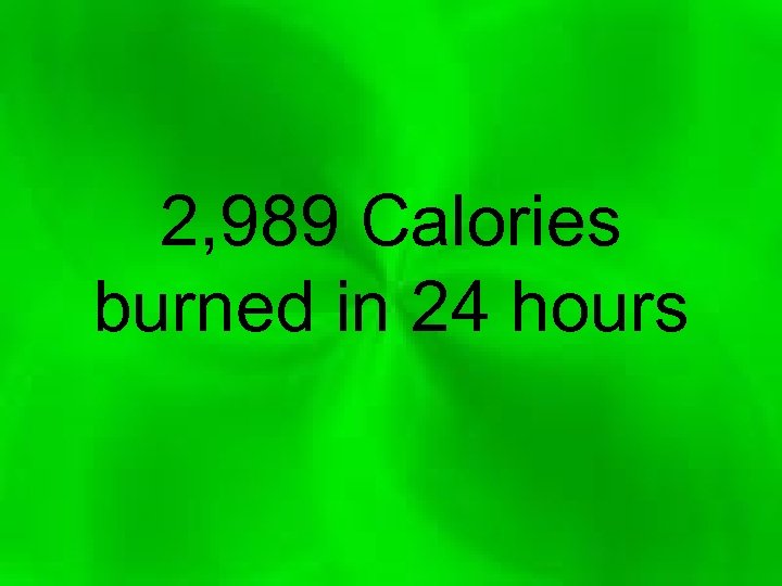 2, 989 Calories burned in 24 hours 