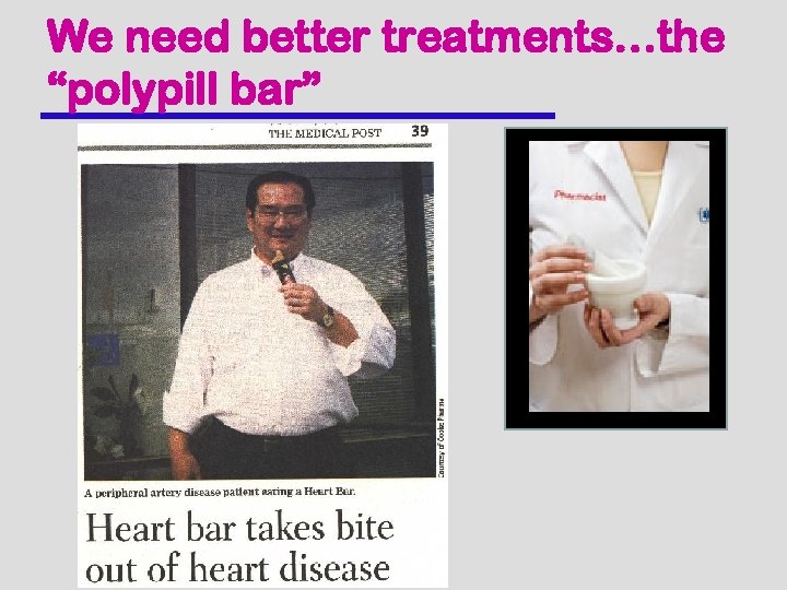 We need better treatments…the “polypill bar” 