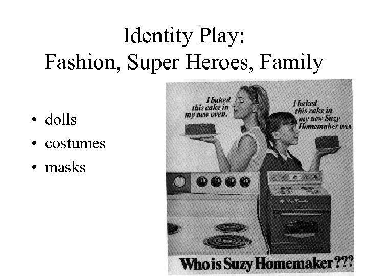Identity Play: Fashion, Super Heroes, Family • dolls • costumes • masks 
