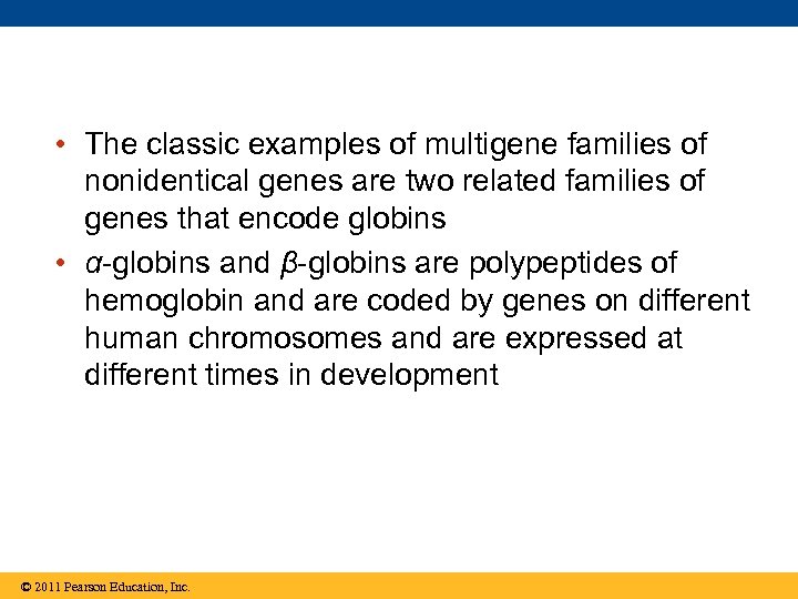  • The classic examples of multigene families of nonidentical genes are two related