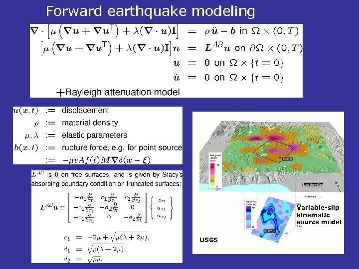 Forward earthquake modeling Variable-slip kinematic source model USGS 