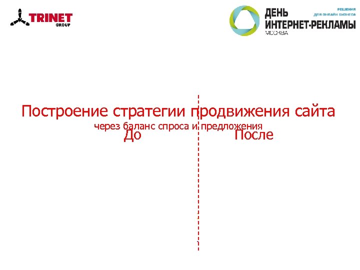 Построение стратегии продвижения сайта через баланс спроса и предложения До После 