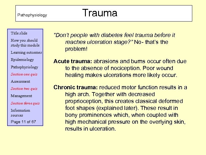 Pathophysiology Title slide How you should study this module Learning outcomes Epidemiology Pathophysiology Section