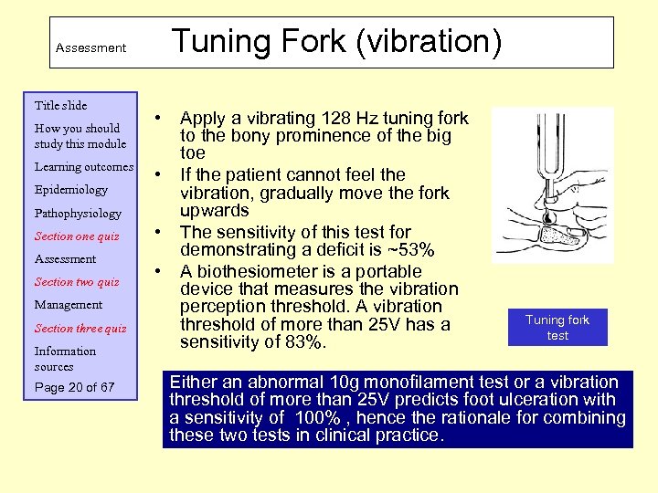 Tuning Fork (vibration) Assessment Title slide How you should study this module Learning outcomes