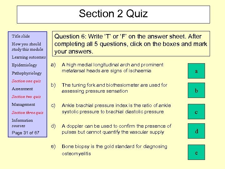 Section 2 Quiz Title slide How you should study this module Learning outcomes Epidemiology