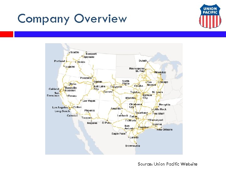 Company Overview Source: Union Pacific Website 