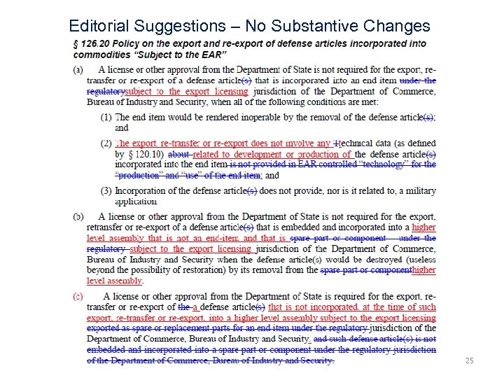 Editorial Suggestions – No Substantive Changes 25 