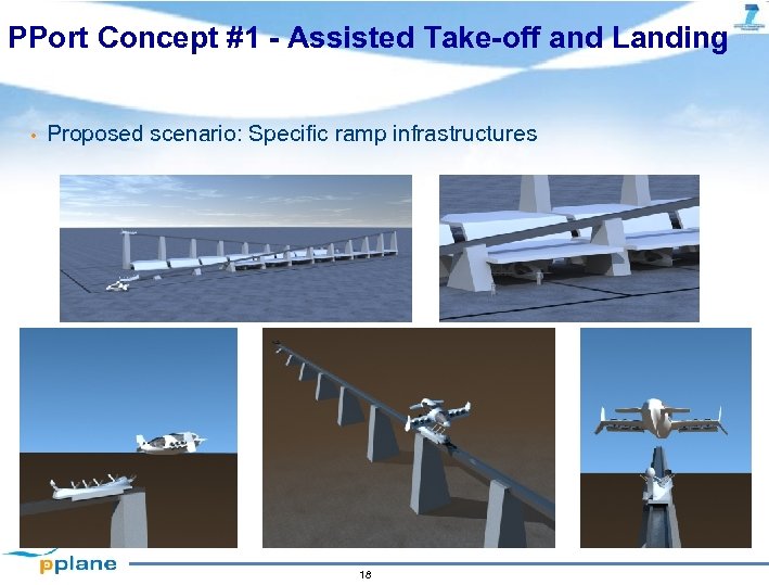 PPort Concept #1 - Assisted Take-off and Landing • Proposed scenario: Specific ramp infrastructures