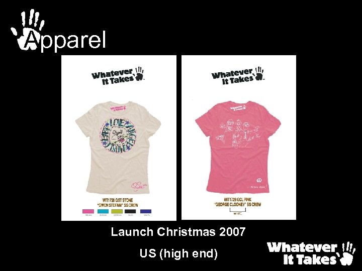 Apparel Launch Christmas 2007 US (high end) 