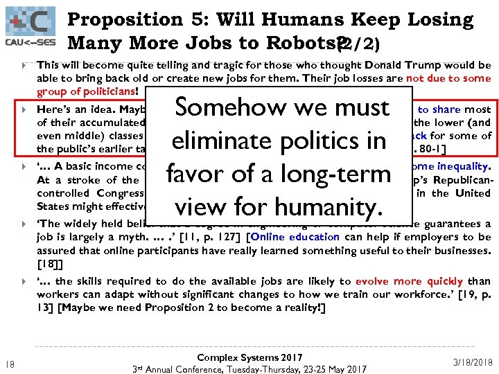 Proposition 5: Will Humans Keep Losing Many More Jobs to Robots? (2/2) Here’s an