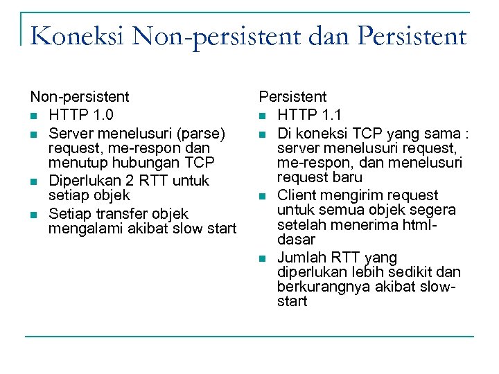 Non persistent. Non persistent problem pdf.