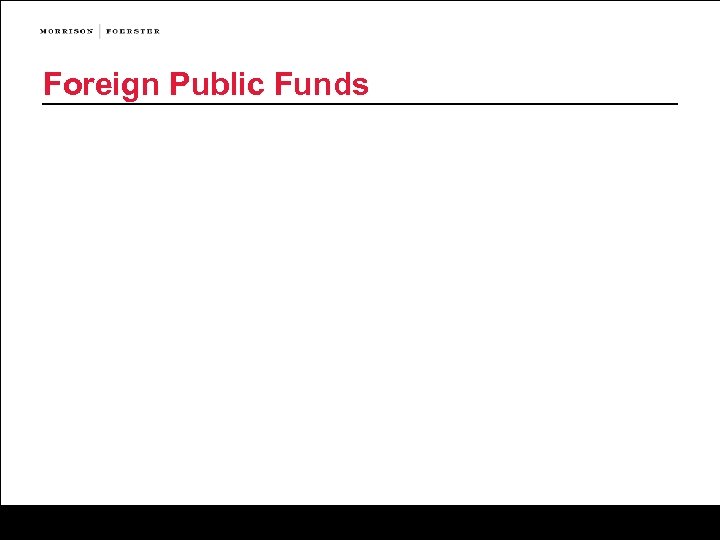 Foreign Public Funds 