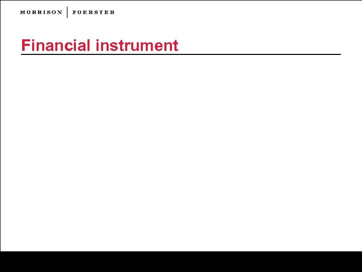 Financial instrument 