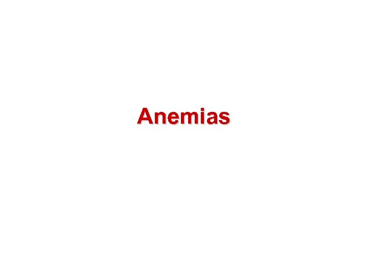 Anemias 