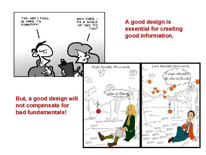 A good design is essential for creating good information. But, a good design will