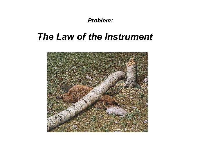 Problem: The Law of the Instrument 