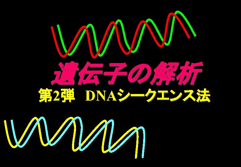 遺伝子の解析 第 2弾　DNAシークエンス法 