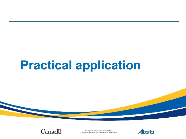 Practical application 