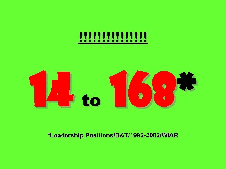 !!!!!!!! 14 168* to *Leadership Positions/D&T/1992 -2002/WIAR 