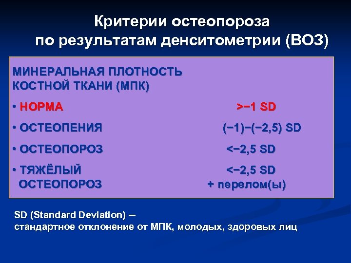 Остеопения т критерий