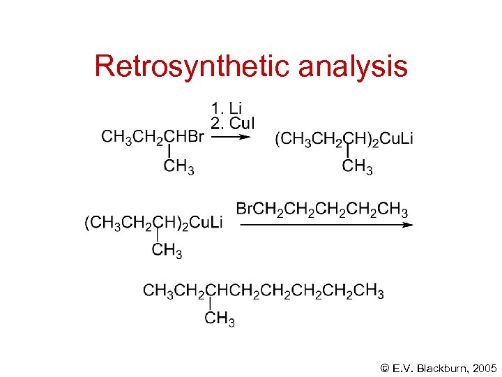 Retrosynthetic analysis © E. V. Blackburn, 2005 