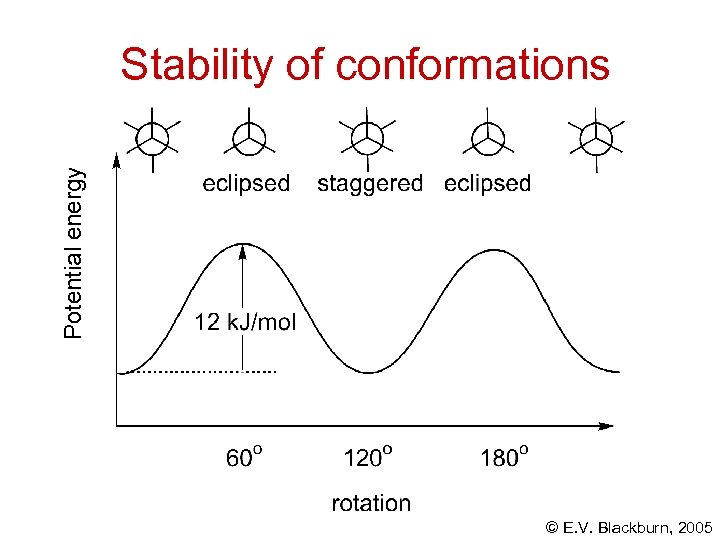 Potential energy Stability of conformations © E. V. Blackburn, 2005 