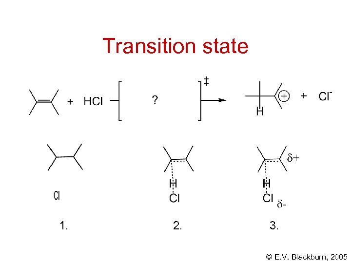 Transition state 1. 2. 3. © E. V. Blackburn, 2005 