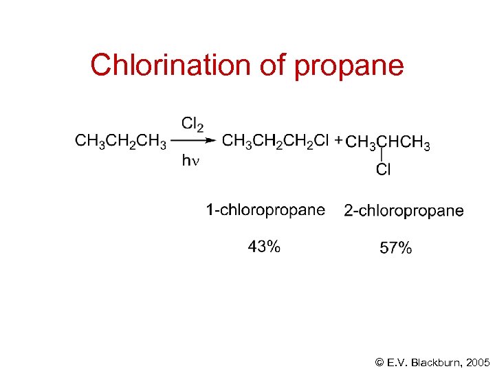 Chlorination of propane © E. V. Blackburn, 2005 